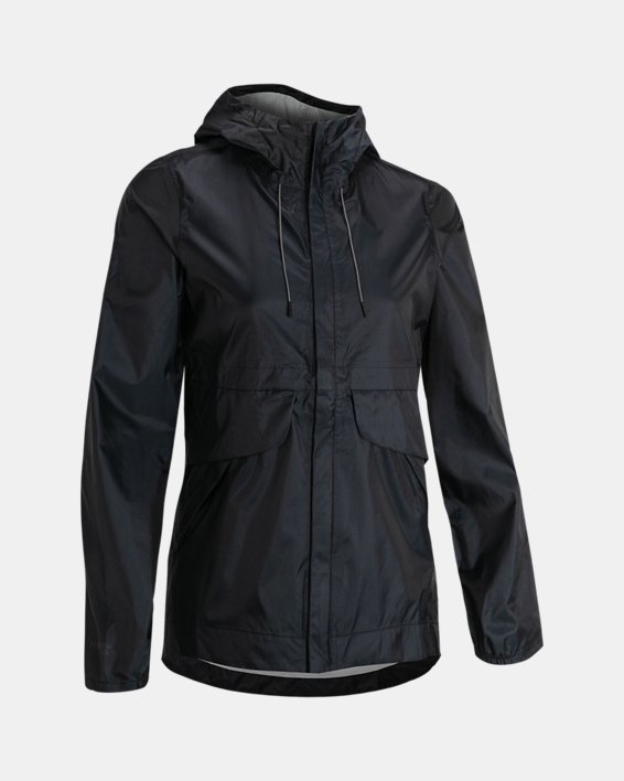 Women's UA Stormproof Cloudstrike Shell Jacket in Black image number 4